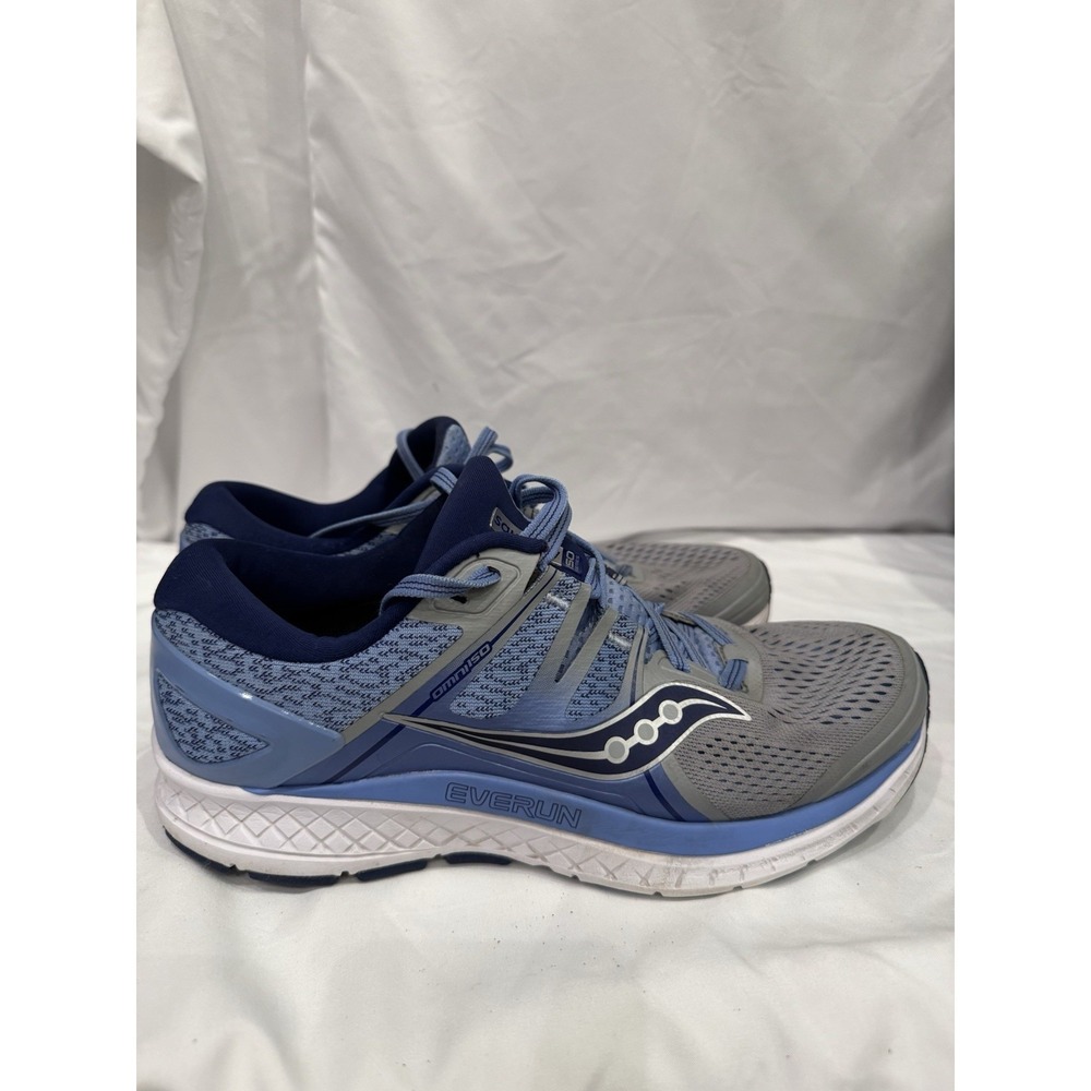 Saucony Omni ISO Womens Running Shoes Size 8.5 Gray Blue EVERUN Stability
